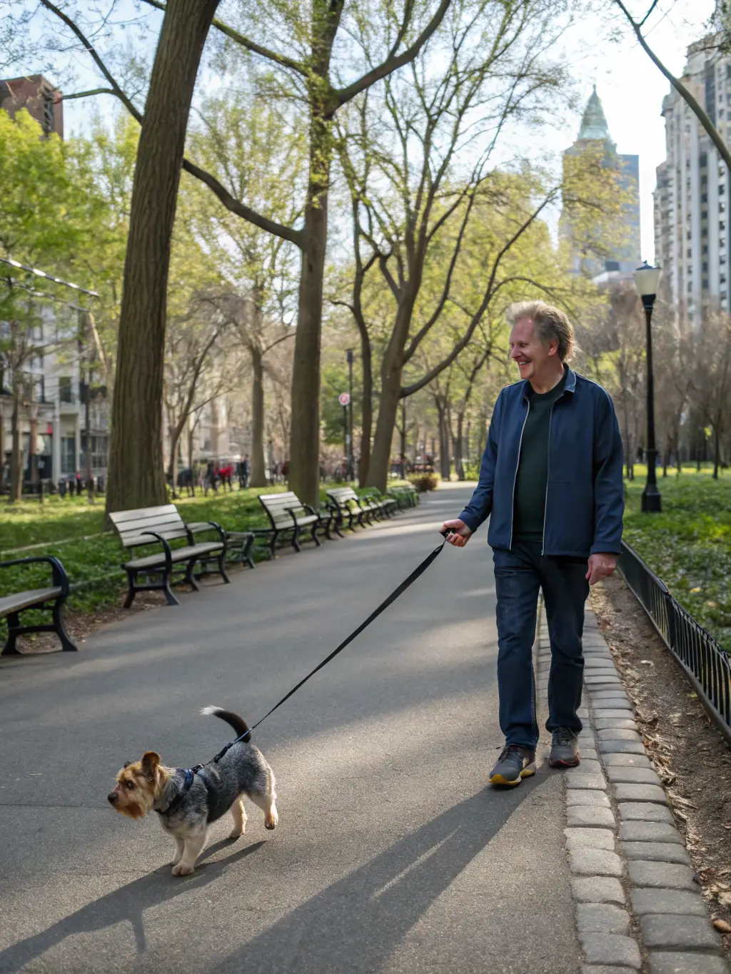 A dog pulling strongly on its leash during a walk, illustrating the problem of leash pulling that Dog Behaviour Specialist can resolve.